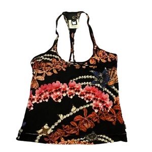 Just Cavalli Floral Racerback Top